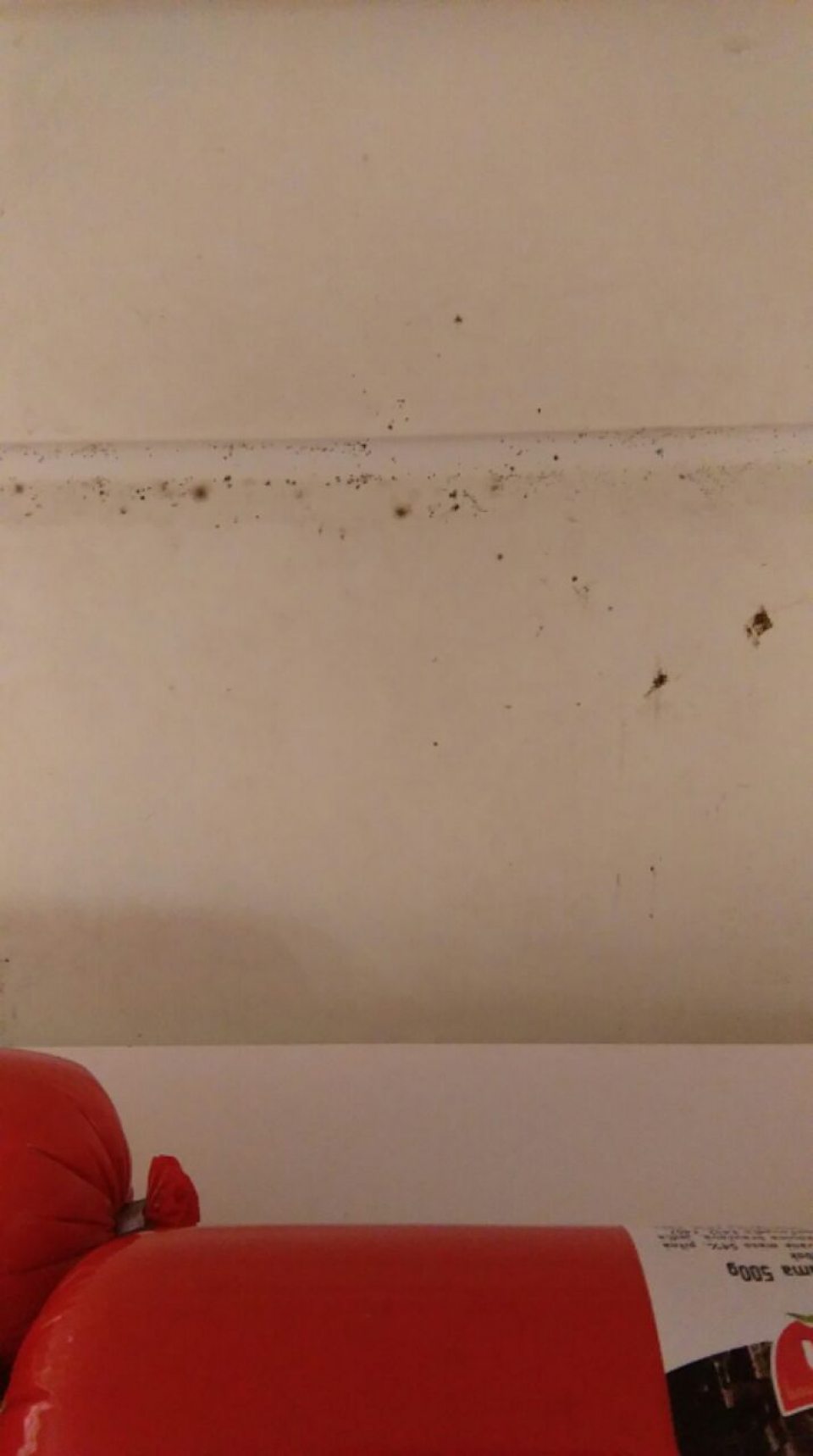 V prevádzke znečistená chladiaca vitrína s balenými výrobkami.