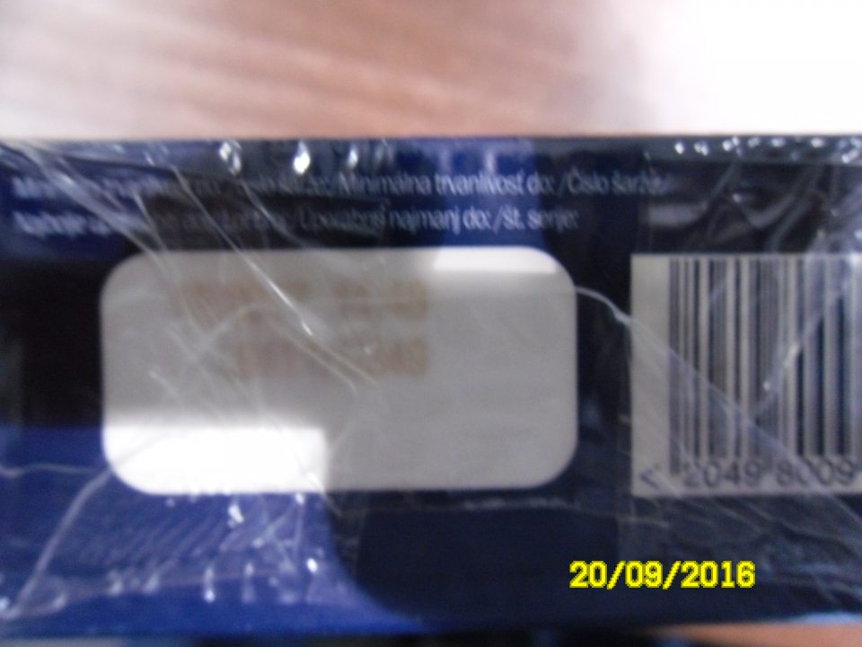 Predaj výrobku s nečitateľným dátumom minimálnej trvanlivosti.