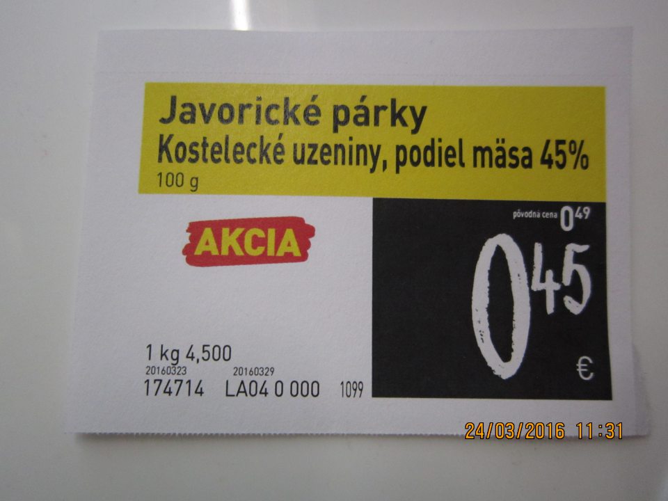 Predaj potraviny s nevyznačením alergénov na cenovke