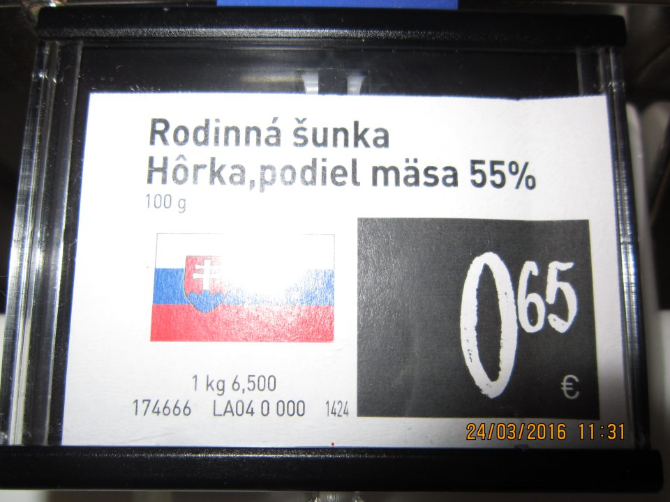 Predaj potraviny s nevyznačením alergénov na cenovke