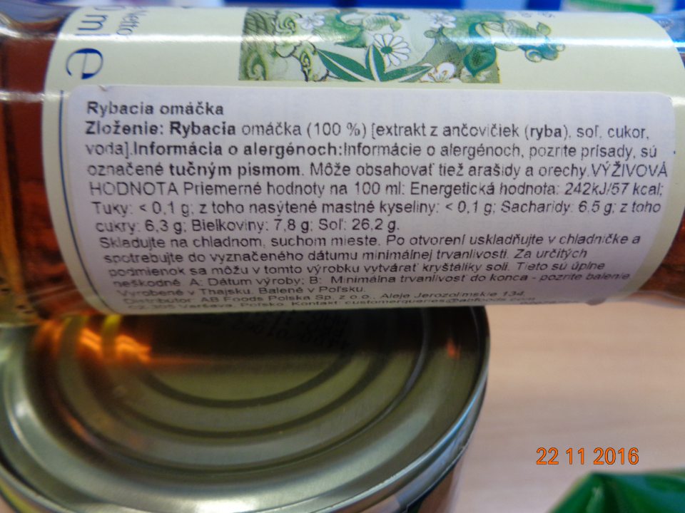 Predaj výrobku kde vzhľadom na názov potraviny nie je v zložení uvedené množstvo zložky, ktorá sa vyskytuje v názve potraviny. 