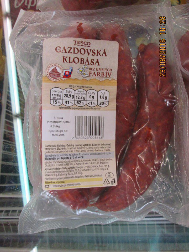 Predaj tovaru po uplynutí dátumu spotreby.