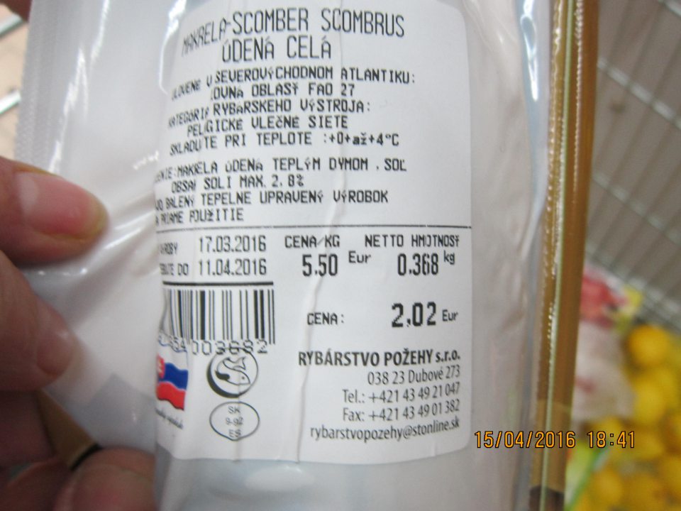 Predaj výrobku po dobe spotreby.