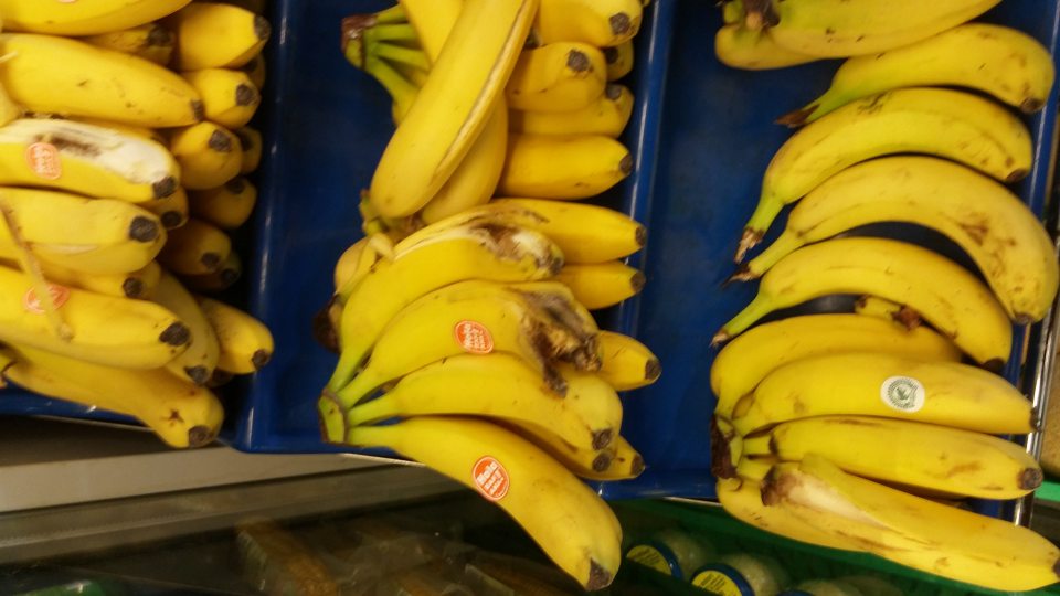 Predaj banánov napadnutých hnilobou, nevhodné na ľudskú spotrebu.