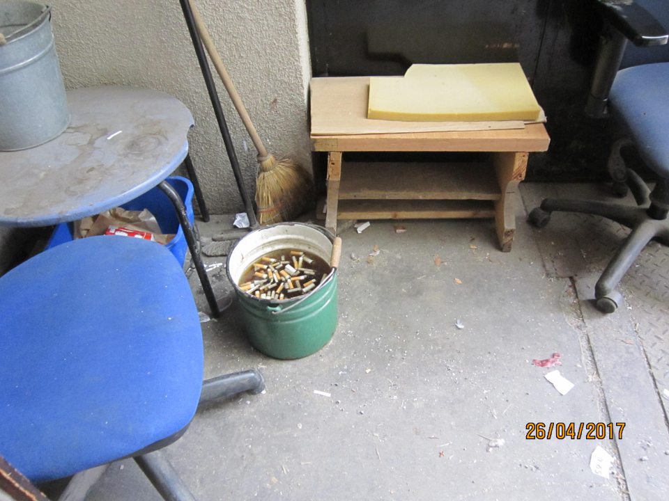 Znečistená príjmová rampa