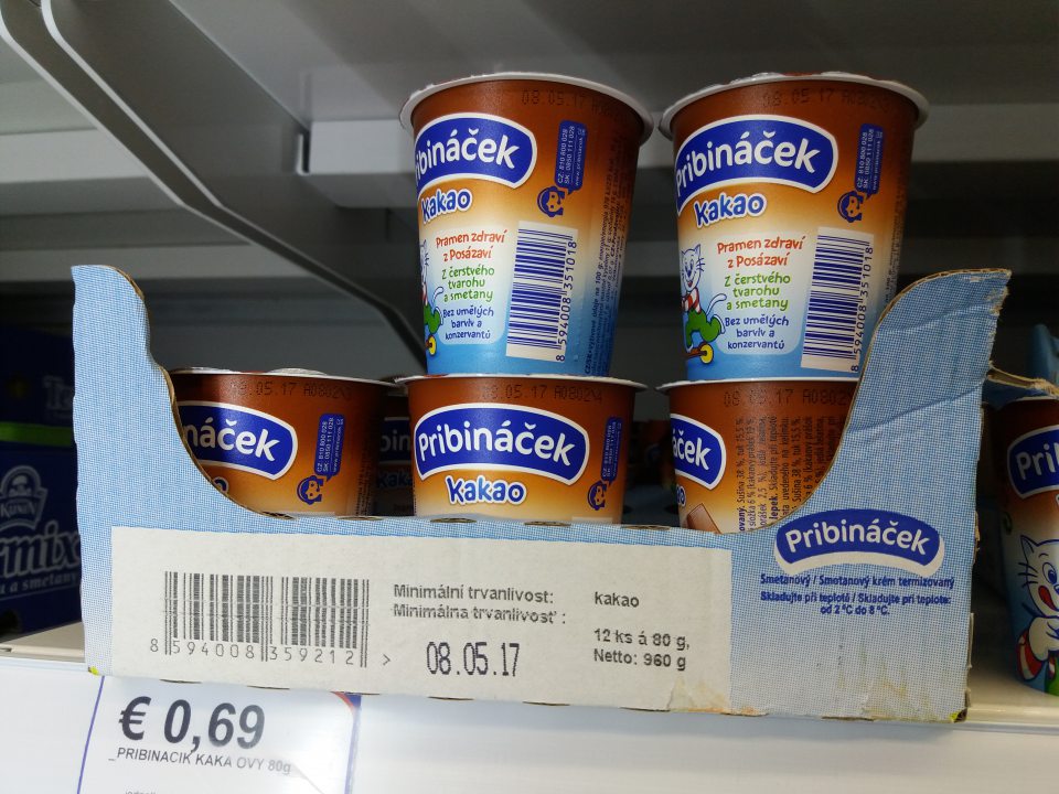 Predaj výrobku Pribináček kakao po uplynutí dátumu minimálnej trvanlivosti.