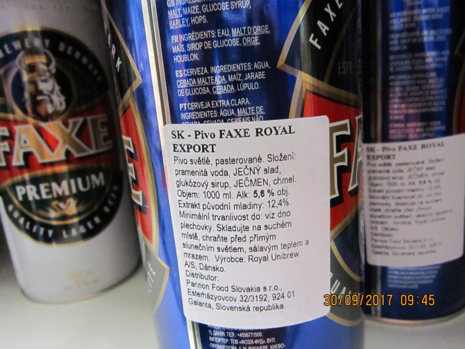 Predaj výrobku neoznačeného v kodifikovanej podobe štátneho jazyka.