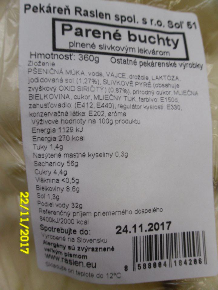 Nedostatočne označený potravinársky výrobok, chýba údaj o percentuálnom zastúpení zložky, ktorá je uvedená v názve výrobku.