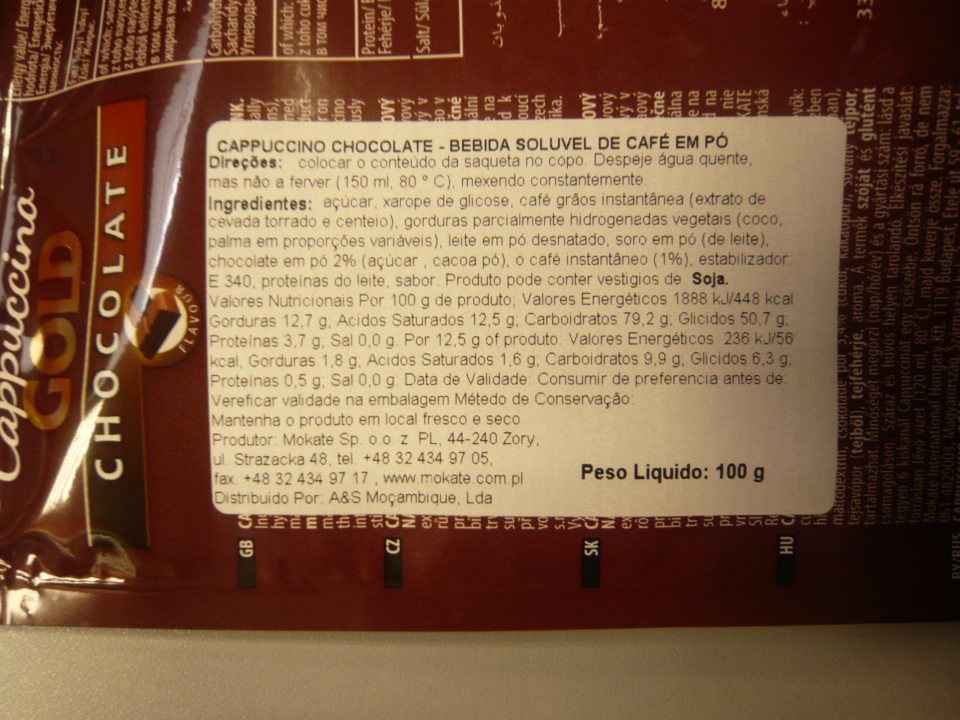 Nedostatočne označený 1 druh potravinárskeho výrobku, u ktorého údaje v štátnom jazyku boli prekryté dolepkou s označením v cudzom jazyku.