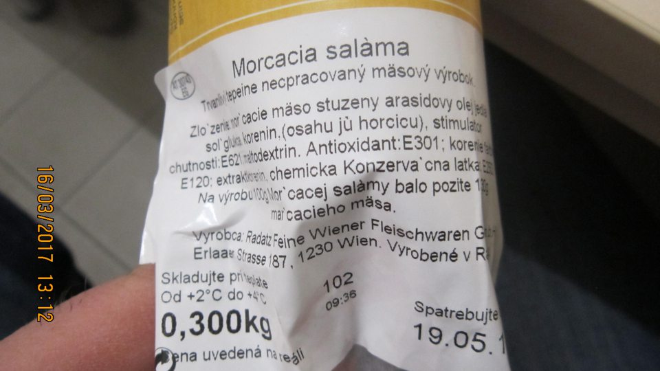 Nezvýraznené alergénne zložky v zložení predávaného výrobku.