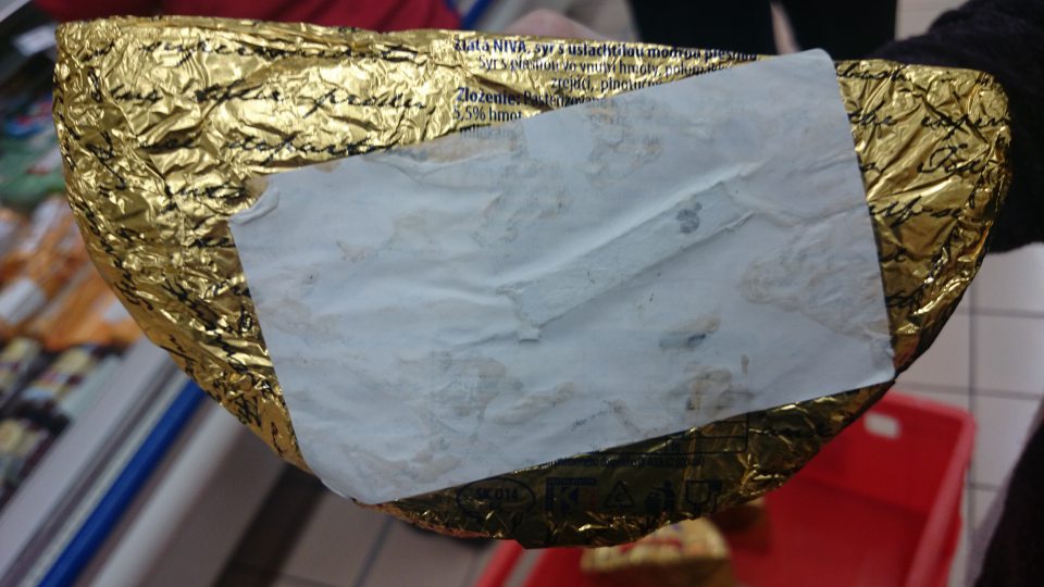 Pri jednom druhu výrobku (Zlatá niva originál) označenie prekryté mäkkým bezpečnostným kódom.