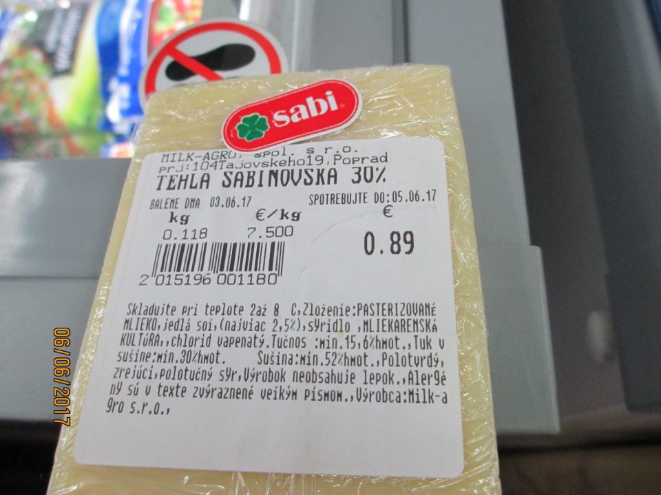 Predaj výrobku po uplynutí dátumu spotreby.