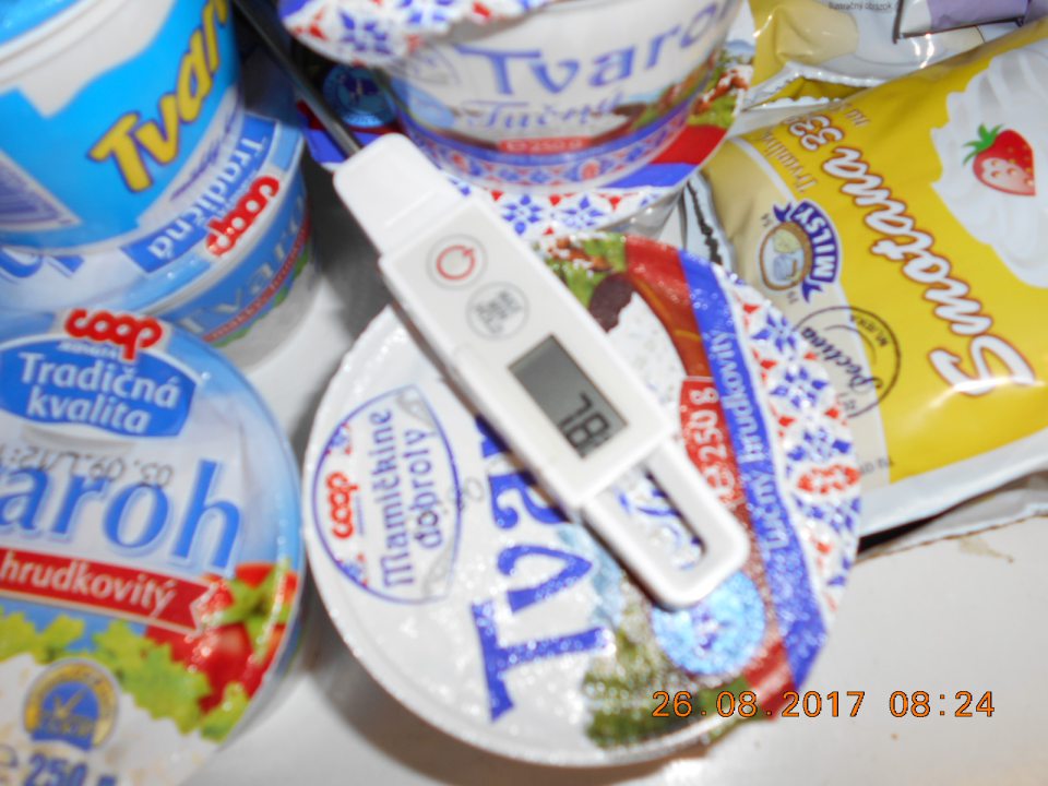 Nevyhovujúca teplota skladovania.