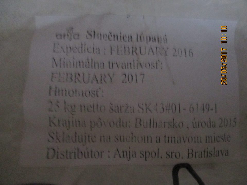 V skladovacích priestoroch sa nachádza surovina po uplynutí dátumu minimálnej trvanlivosti. 