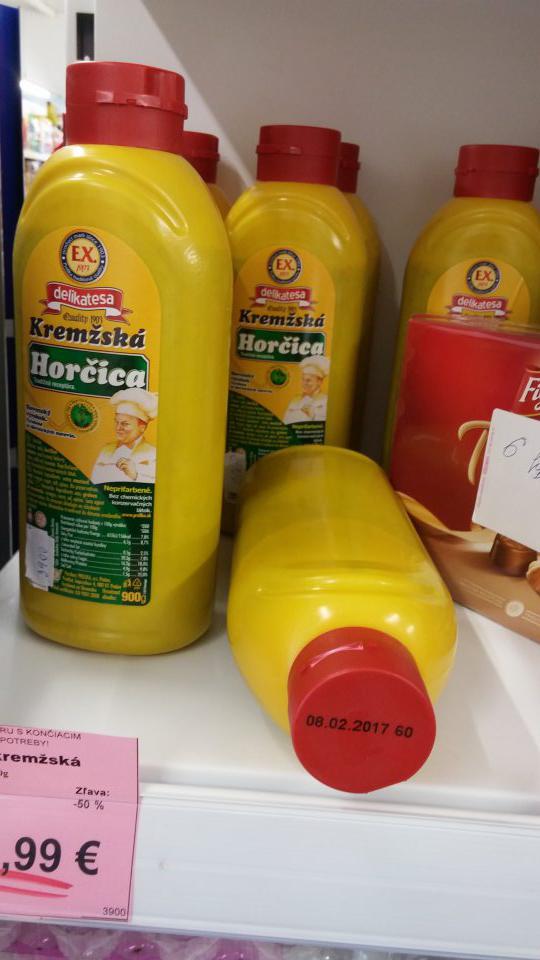 Predaj výrobku po uplynutí dátumu minimálnej trvanlivosti.