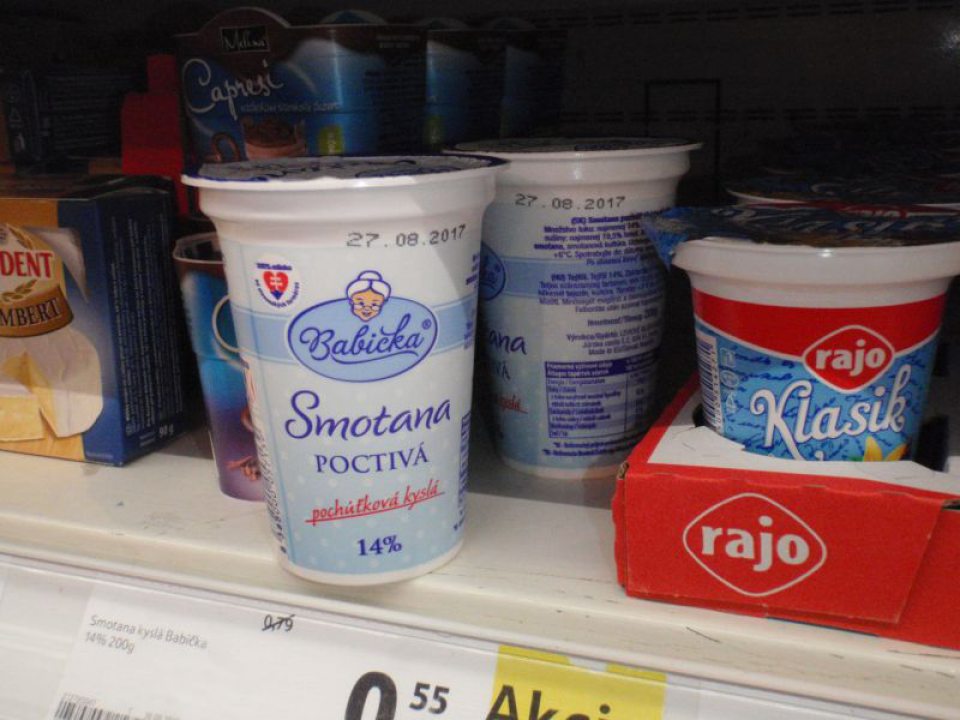 Predaj potravín po uplynutí dátumu spotreby.