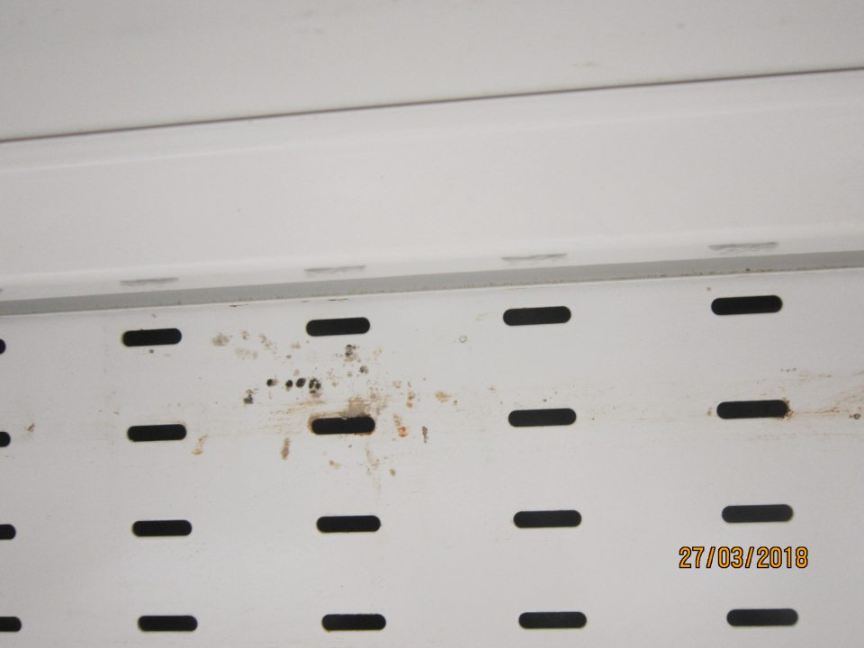 Chladiace vitríny znečistené plesňou