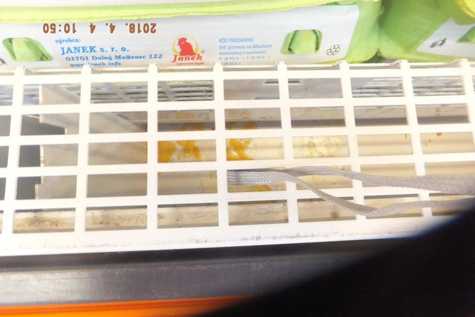 Pod mriežkou  chladiacich vitrín sú nečistoty, zvyšky potravín, smeti.