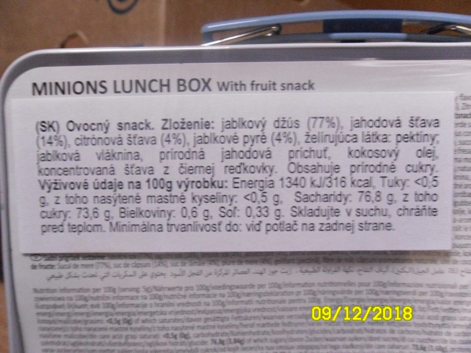 Nesprávne označený výrobok - v označení neuvedený opisný názov výrobku a fyzikálny stav/špecifická úprava potraviny.