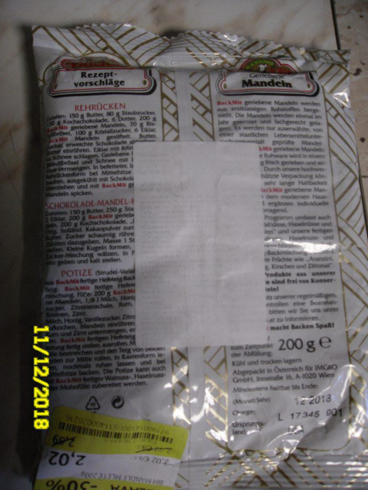 Nesprávne označený 1 druh výrobku - údaje v štátnom jazyku nečitateľné, vyblednuté.