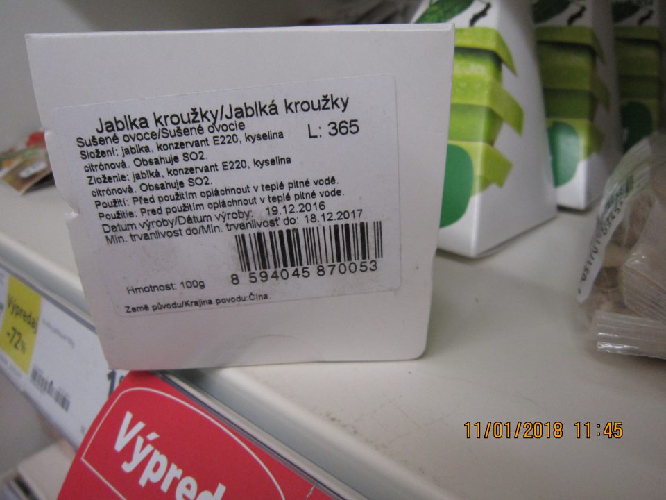 Potravina po skončení DMT.