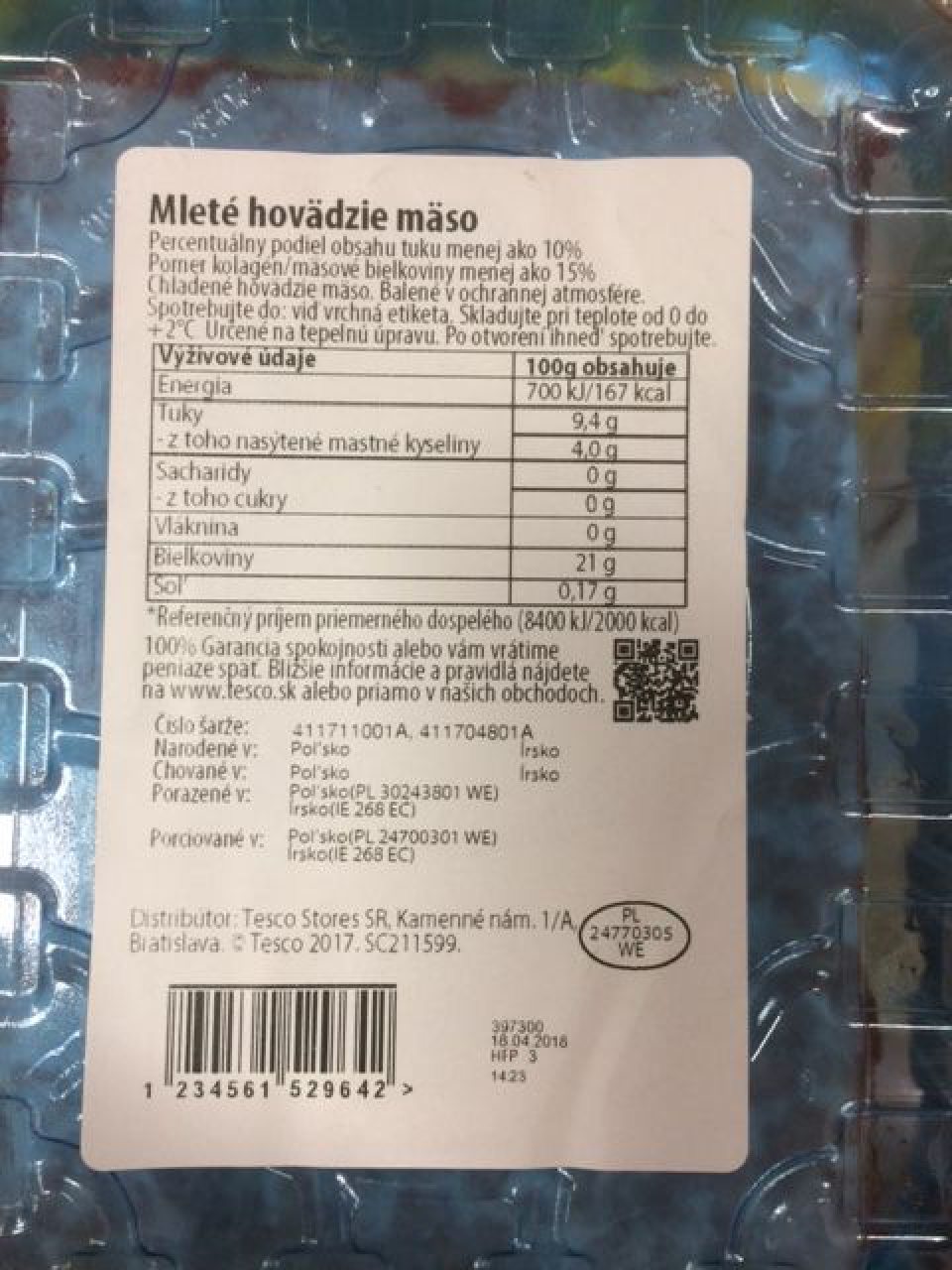 nesúlad v označení mletého hovädzieho mäsa