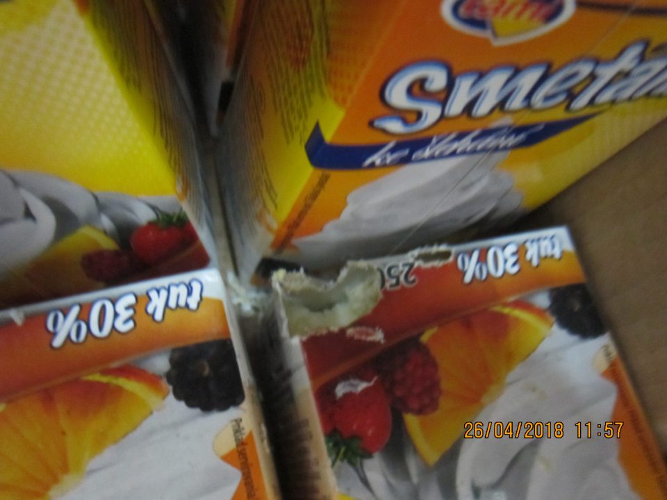 Sklad:exkrementy hlodavcov a nahryzené potraviny.