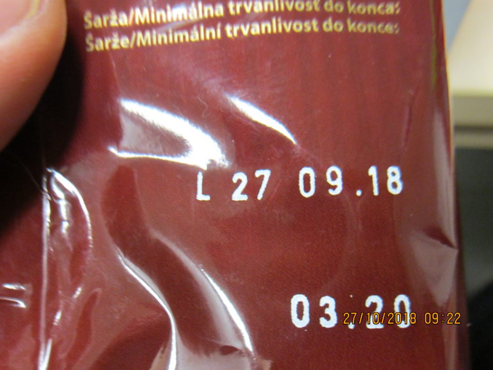 po DS/DMT:Kakao so zníženým množstvom tuku 100g, počet 15ks, DMT: 27.09.2018