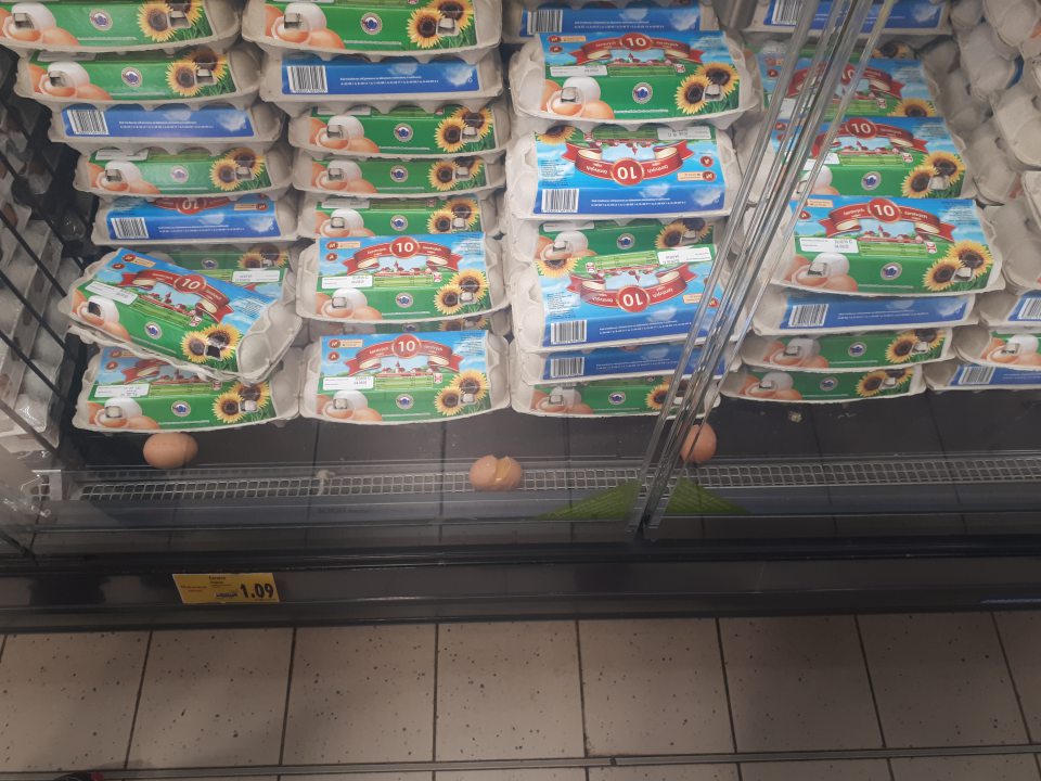 Nedodržaná hygiena predaja. 