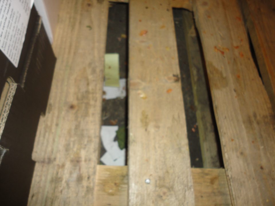  Znečistená podlaha v zázemí