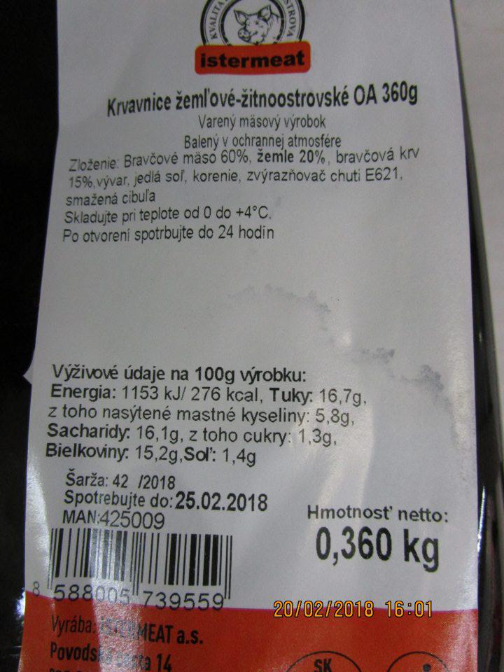  V označení mäsového výrobku neuvedené zloženie zloženej zložky - žemľa.