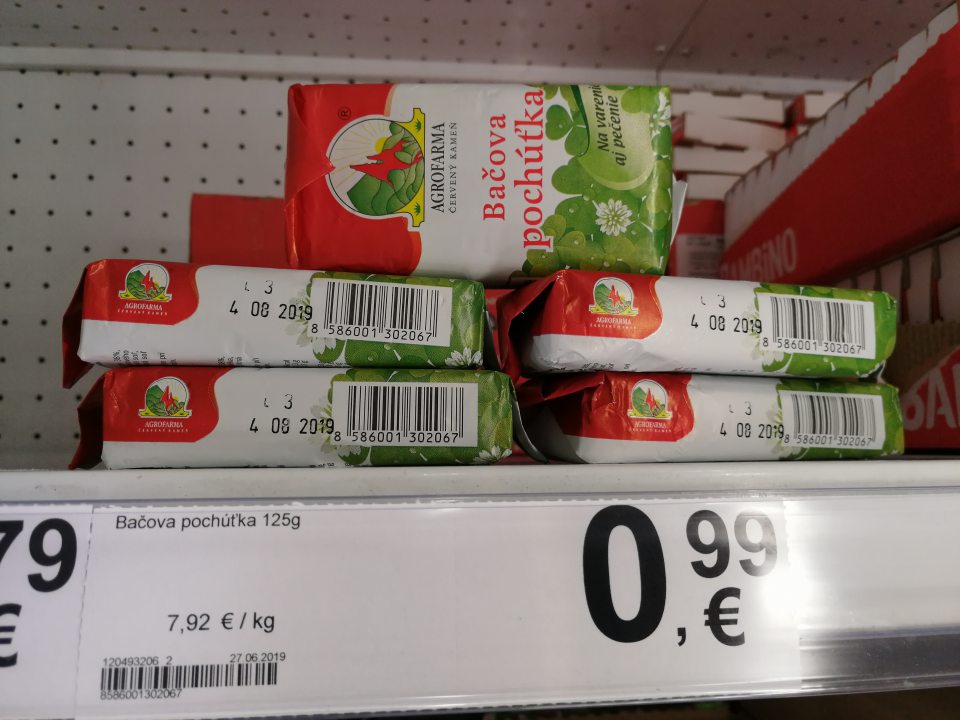 Výrobok ponúkaný na predaj po uplynutí dátumu spotreby.