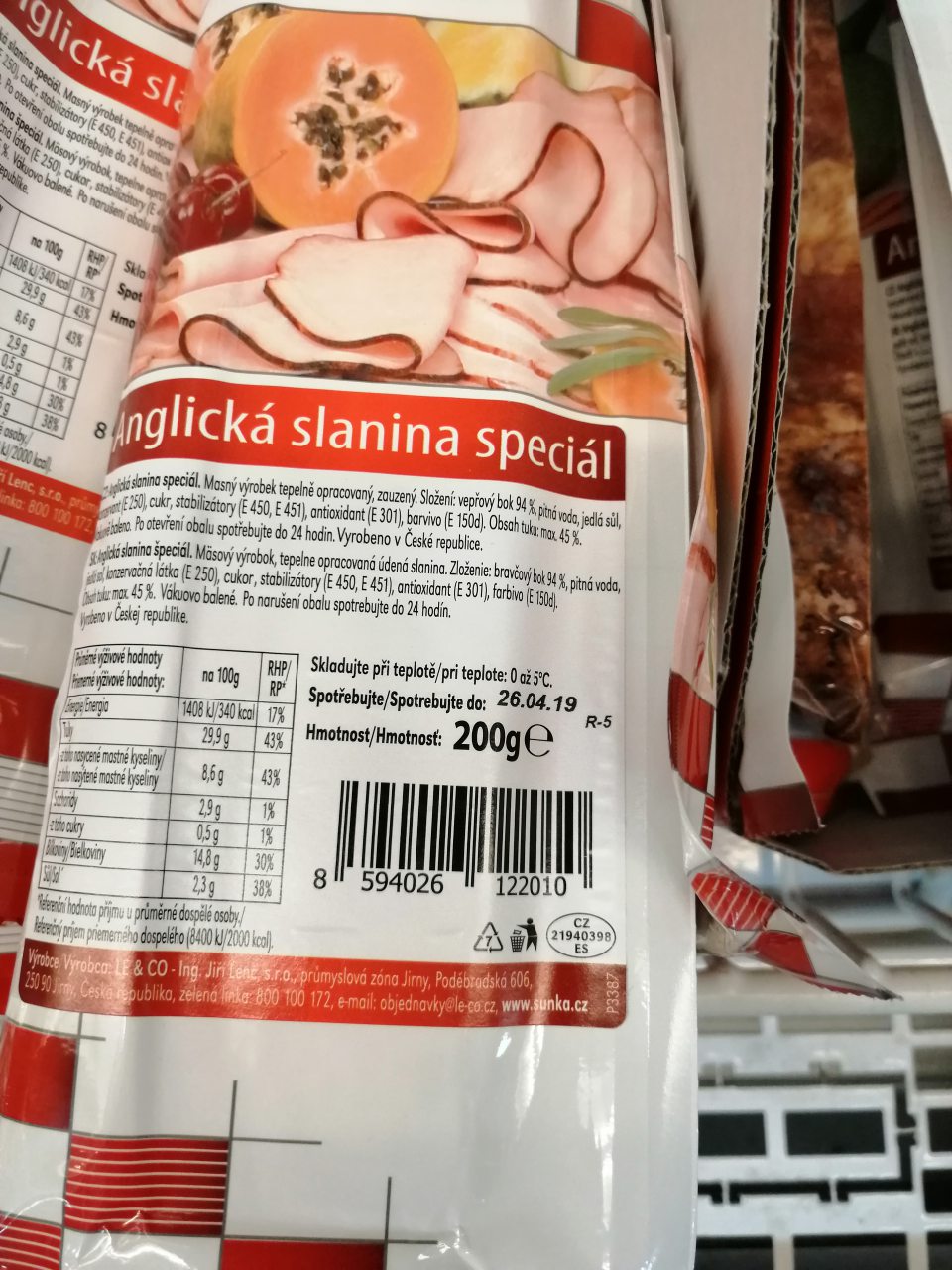 Výrobok ponúkaný na predaj po uplynutí dátumu spotreby.