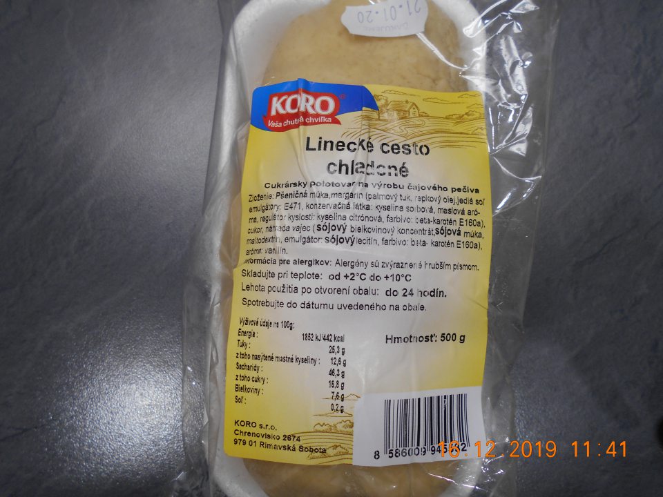 V označení výrobku nie je uvedený návod na použitie.