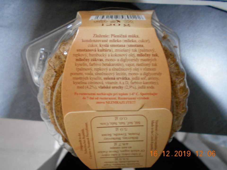 V označení výrobku nie je zvýraznený alergén - vajcia.