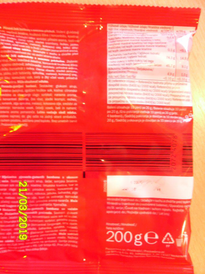 Zistené uvádzanie do obehu jedného druhu potravinárskeho výrobku so stierateľným údajom o dátume minimálnej trvanlivosti.