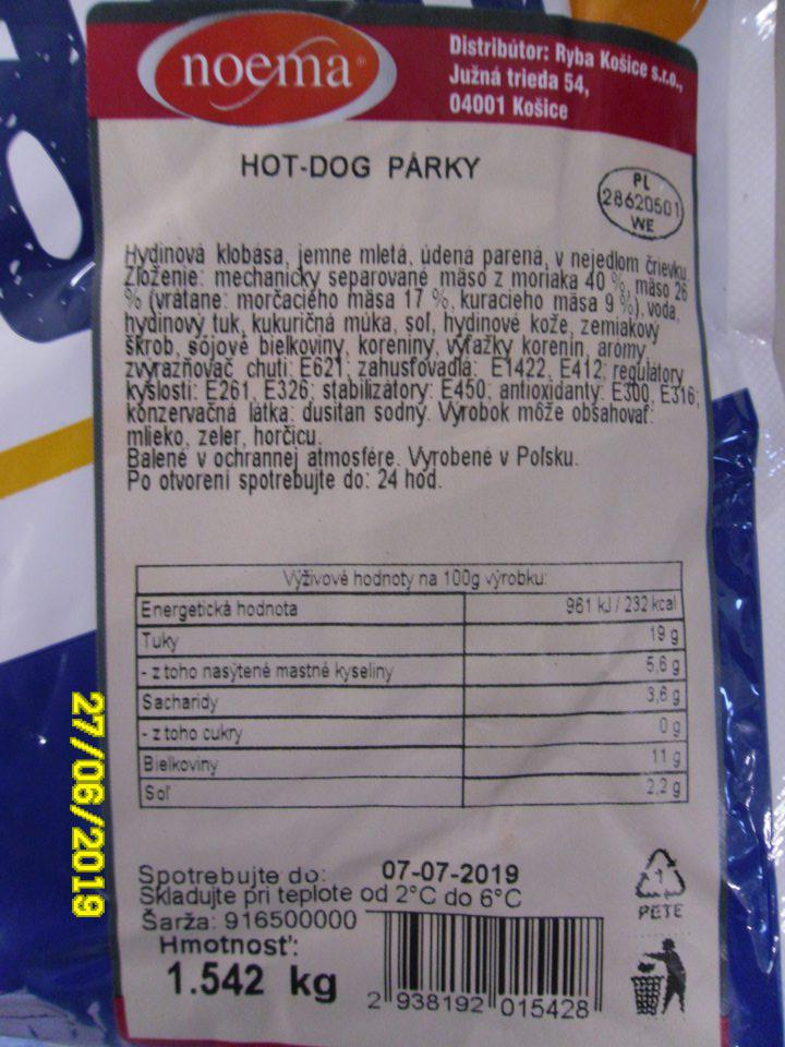 Zistené nesprávne označenie jedného druhu mäsového výrobku, u ktorého boli v opisnom názve použité dva výrazy, a to - párky a klobása, čo je pre spotrebiteľa nezrozumiteľný údaj.