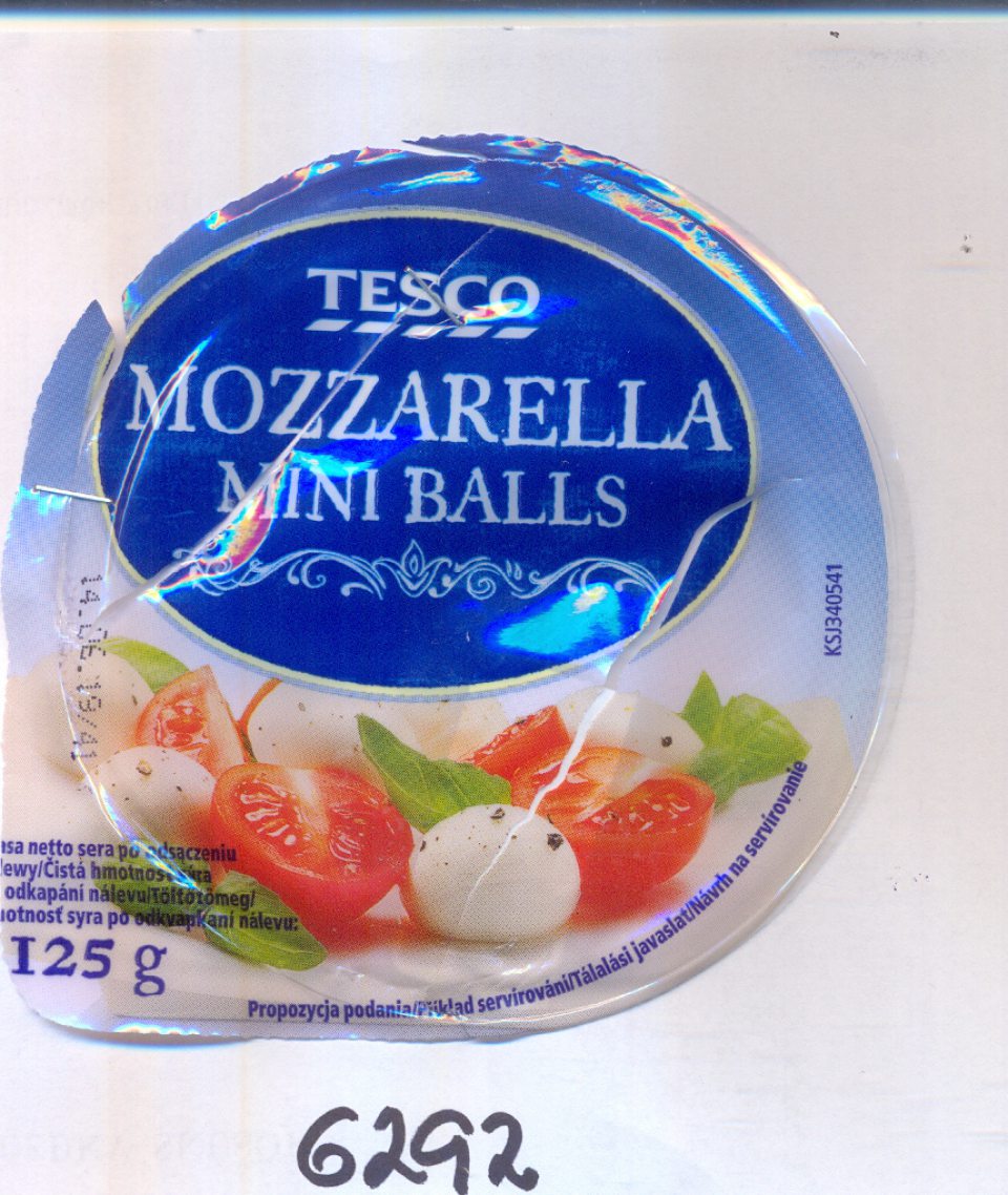 Mozzarella mini balls- nesprávne uvedená hmotnosť pevného podielu.