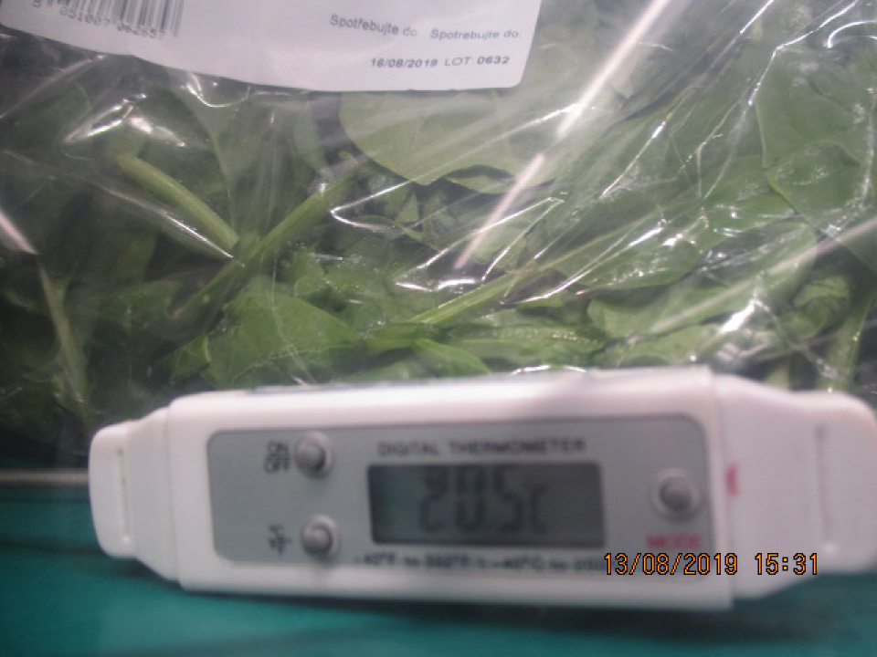 Nedodržanie podmienok skladovania deklarovaných výrobcom u Baby špenátu praného 80g 