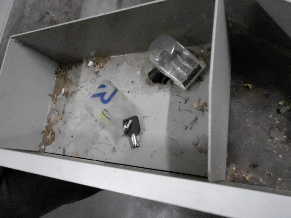 Znečistenie v priestore v prevádzke.