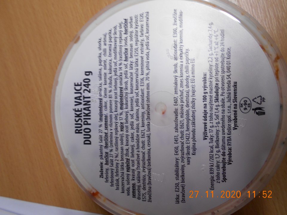 Chýbajúce označenie zloženia zloženej zložky u dvoch druhov lahôdkárksych výrobkov.