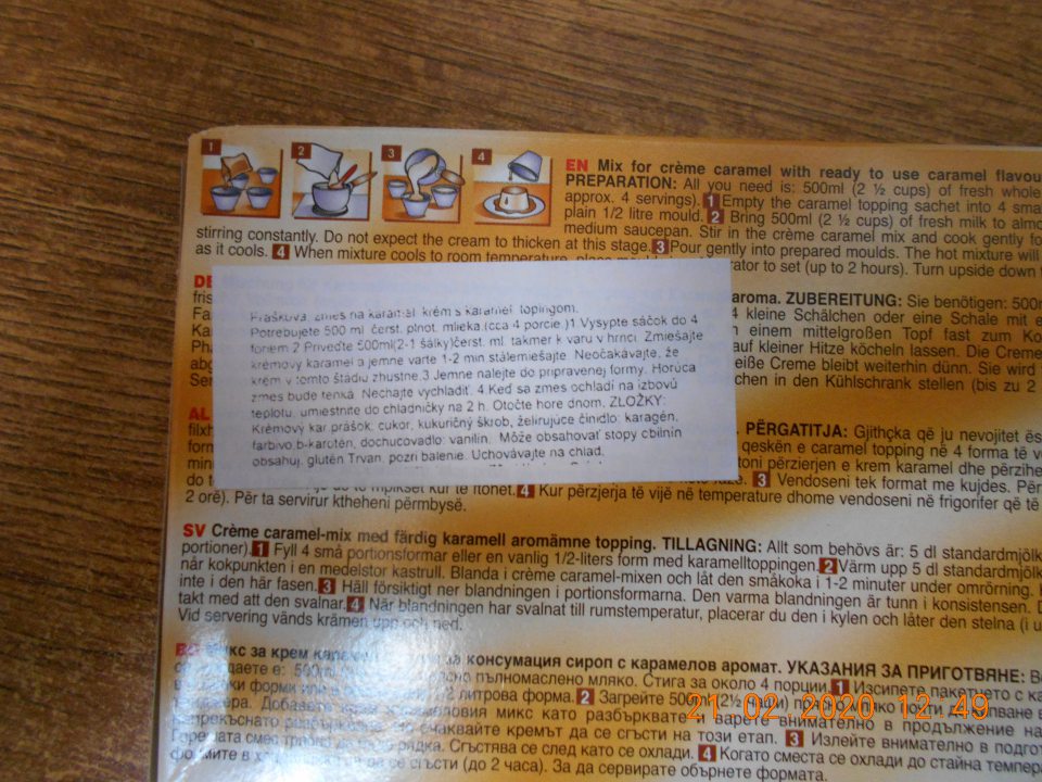 Označenie výrobku nie je jasné, ľahko zrozumiteľné - sú použité skratky.