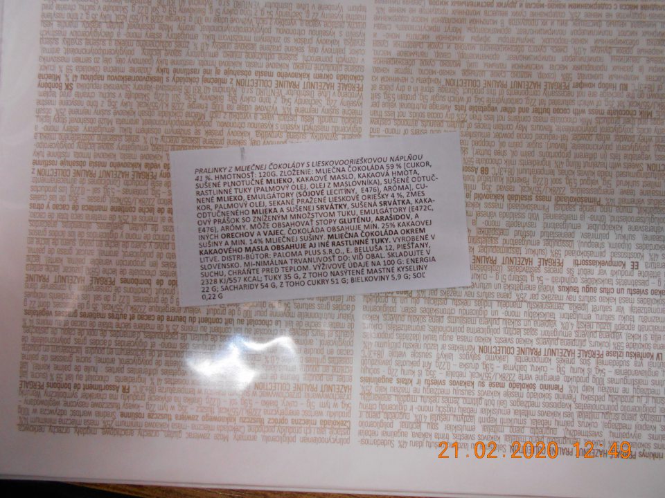 V označení zloženia potraviny nezvýraznené látky spôsobujúce alergie.