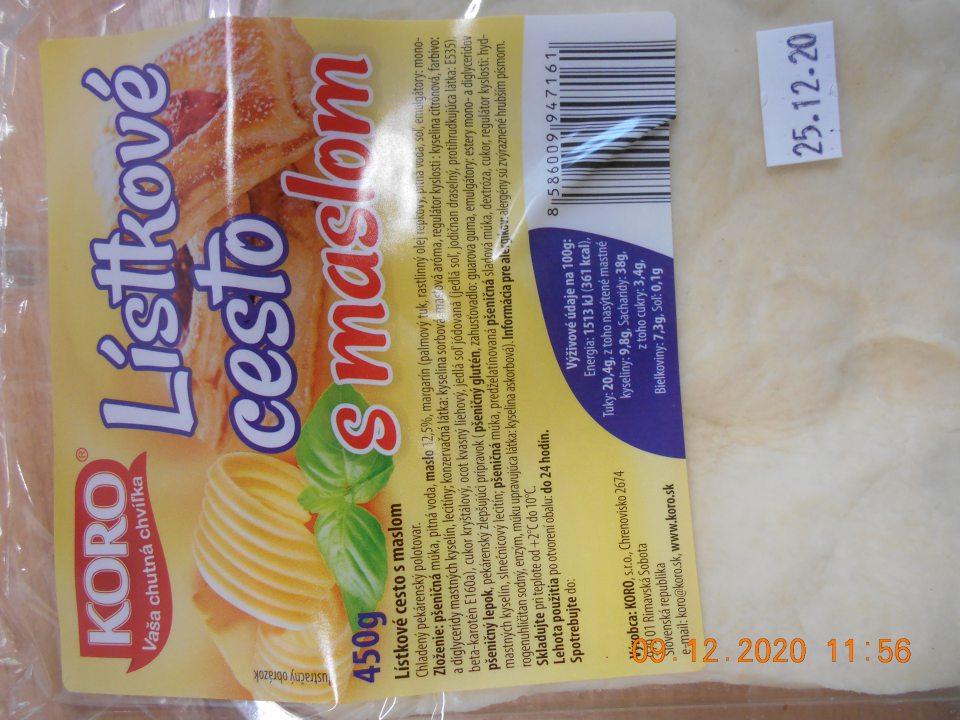  Zistený chýbajúci údaj o návode na použitie u jedného druhu pekárkseho polotovaru.