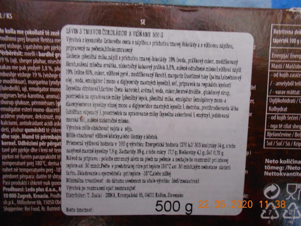 Zistené uvádzanie do obehu jedného druhu hlbokozmrazeného výrobku, nesprávne označeného, u ktorého v jeho zložení chýbali zvýraznené zložky, spôsobijúce alergie alebo neznášanlivosť.