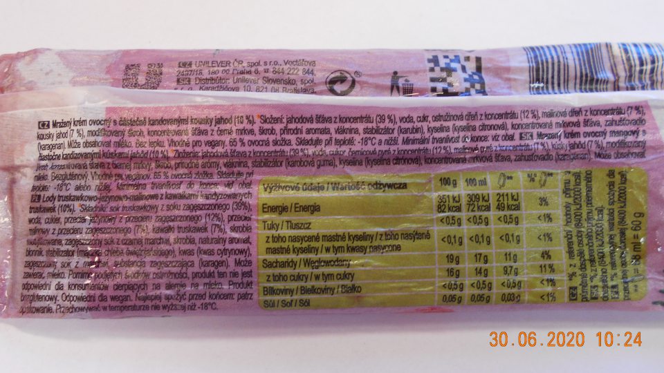  Uvádzanie spotrebiteľa do omylu- v zložení výrobku nie je uvedená zložka, ktorá je obsiahnutá v názve výrobku.