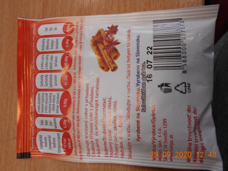 V zložení 2 druhov potravín neuvedené % zložky.