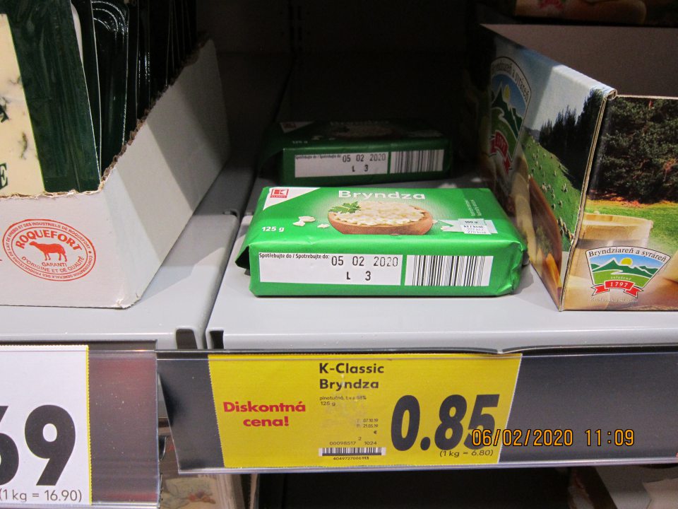 Predaj potravín po uplynutí dátumu spotreby.