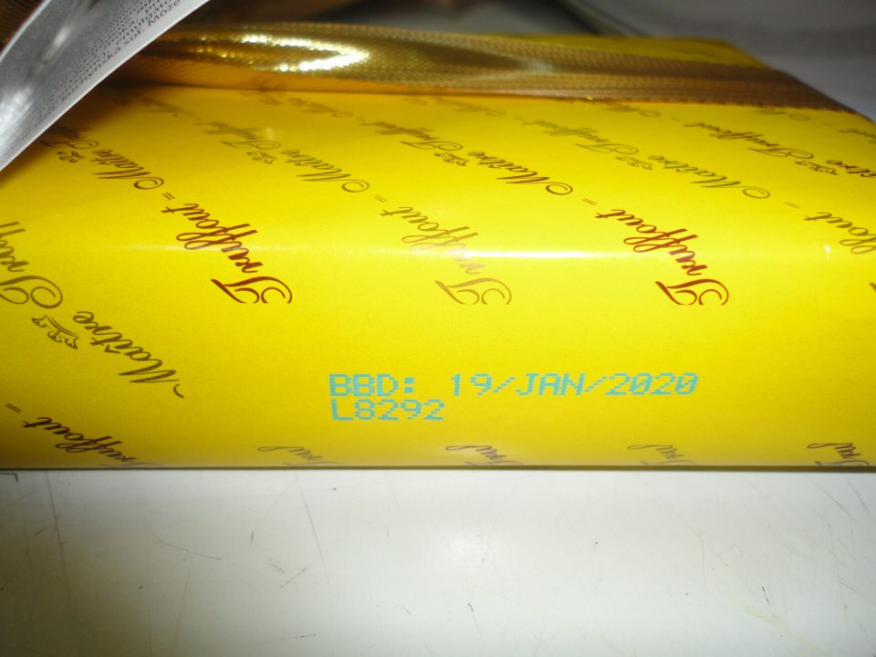 Zmes praliniek 100 g, distribútor: Gunz Im Hau 23, 6841 Mader, Austria, šarža: L 8292, Dátum minimálnej trvanlivosti: 19.01.2020