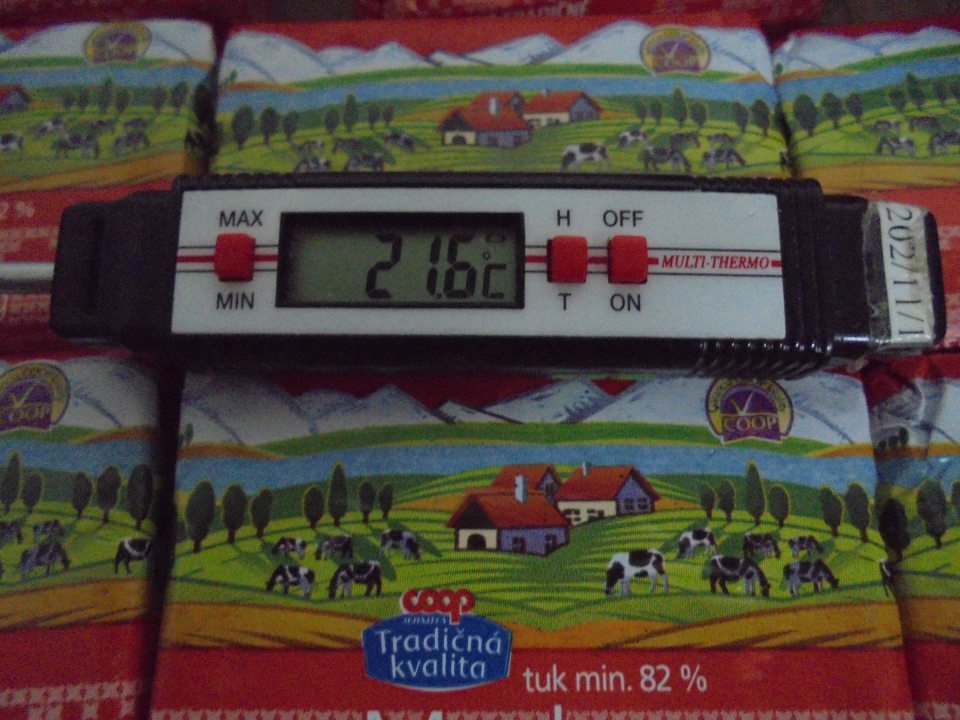 Skladovanie masla mimo chladiarensky reťazec.